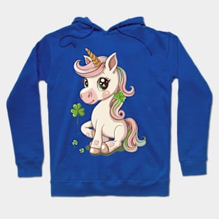 Cute St Patricks Day Unicorn Hoodie